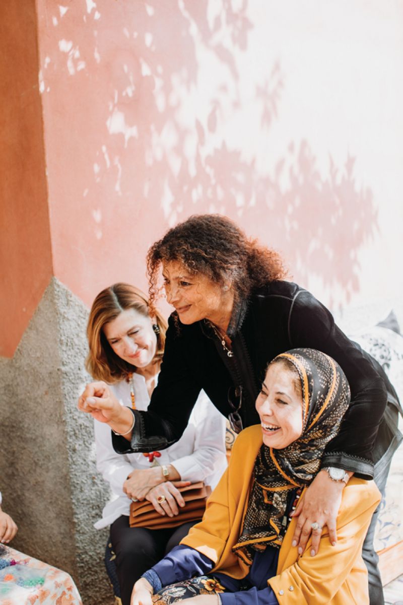 El Hariti with artisans and allies during the Fringe Road adventure to Morocco in October 2019.