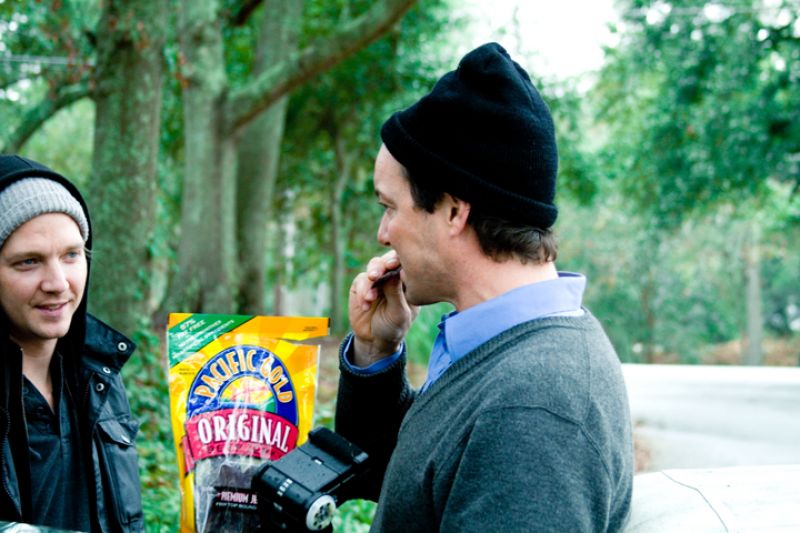 Frank And Josh Dig In To A Classic Photo Shoot Snack (Beef Jerky)- Photo by Jonathan Balliet
