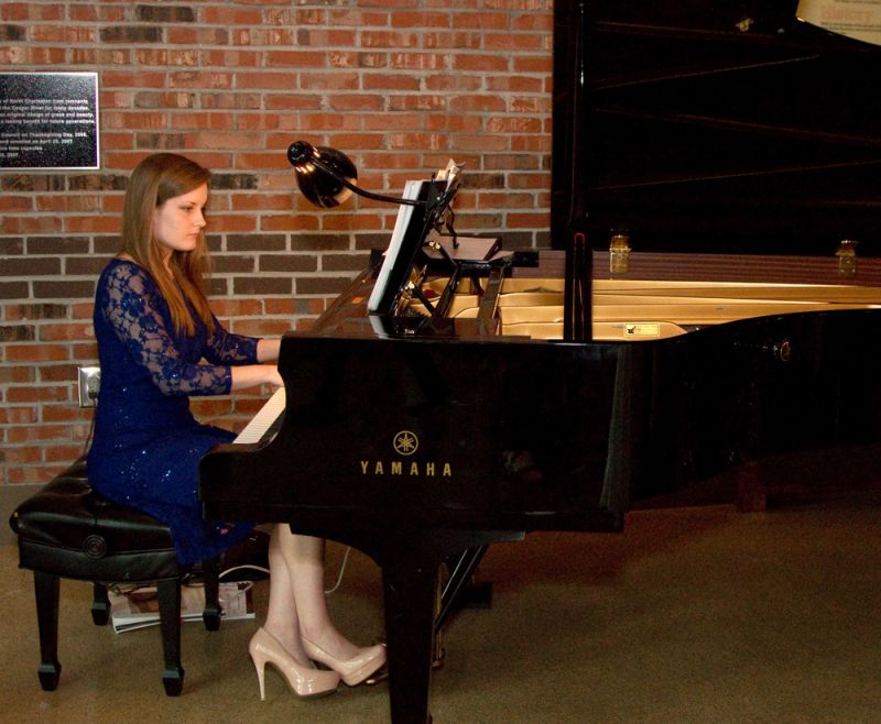 Kristen Holley played soft melodic music for the gala.