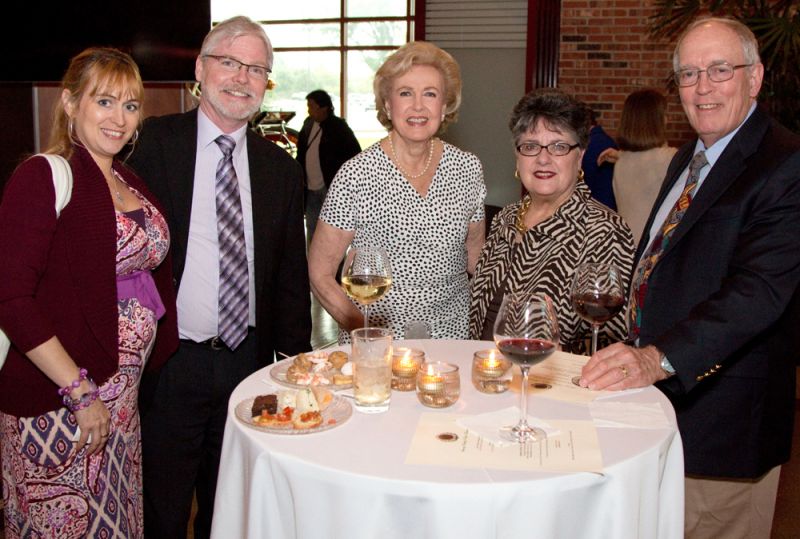 Host and Fine Arts Coordinator for Charleston County School District, James Braunruether, with wife Dawn, and Nella Barkley, Founding Chair for Charleston Regional Alliance for the Arts, and Betty Plumb, Executive Director of South Carolina Arts Alliance, with husband Terry.