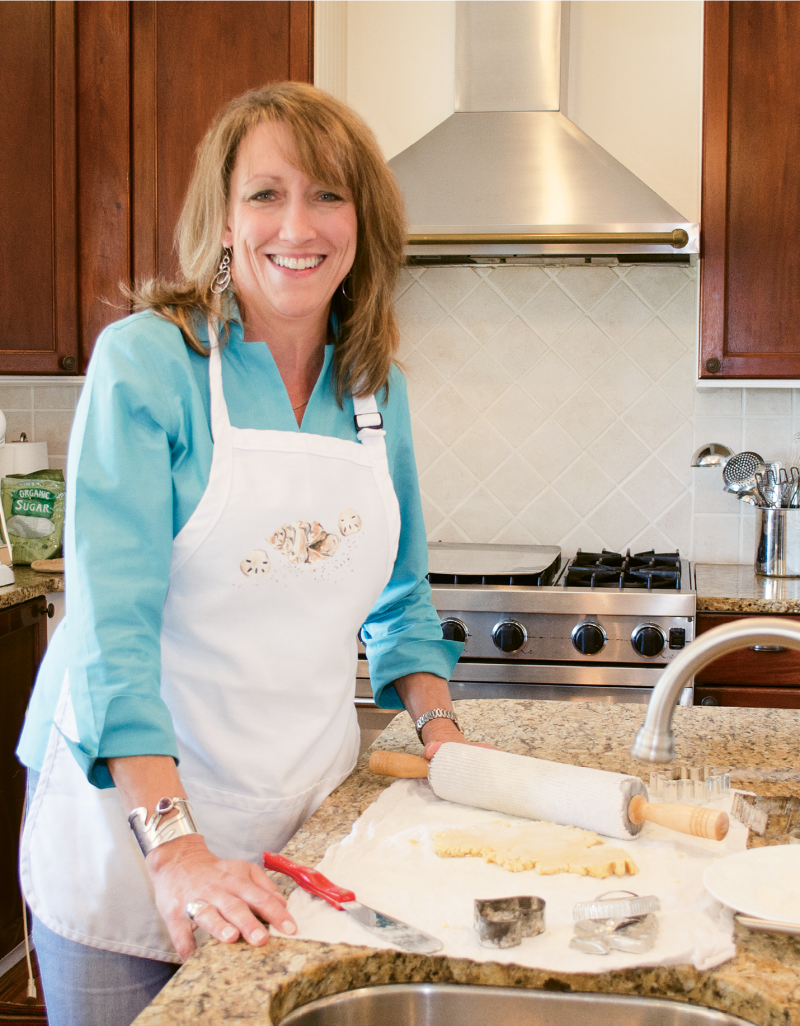 Katherine Frankstone of Grey Ghost Bakery in her kitchen at home