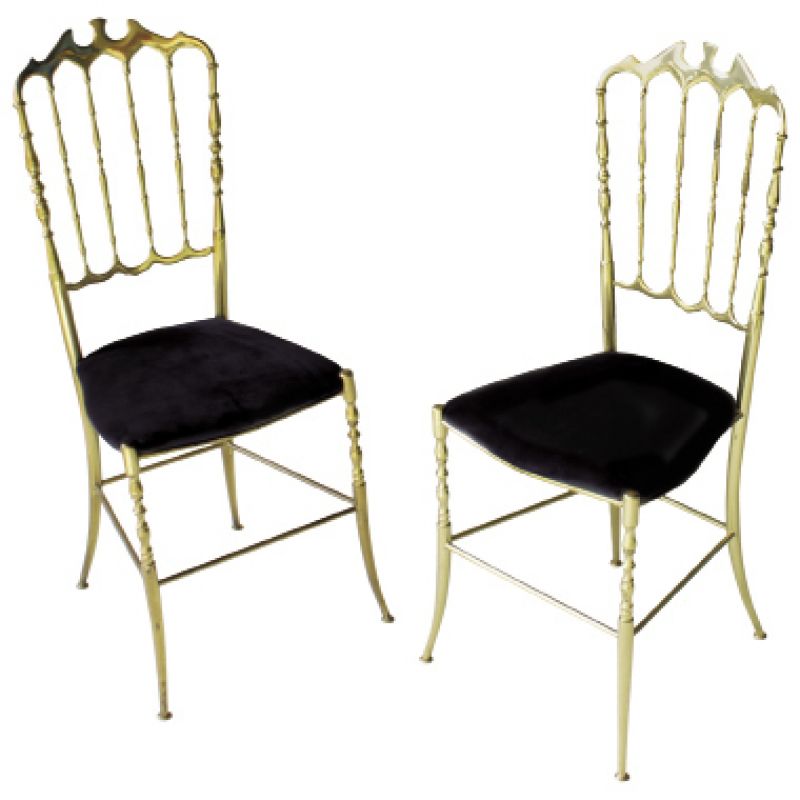 Italian solid brass Chiavari chair, $1,303, at  Regina Garcia Design LLC