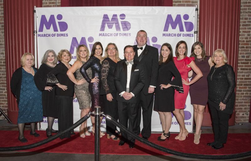 Gwen Pardee, Laura Mansfield, Jessica Helton, Richard Adams, event co-chairDr. Allison Dillon, Chris Robinson, Terri Purvis, Erica Fasky, Alexa Schulte, and Diane Reed