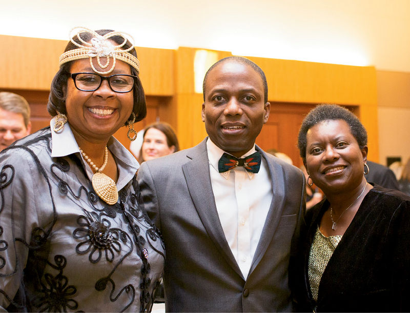 Barbara and Chuma Nwokike with Debra Williams
