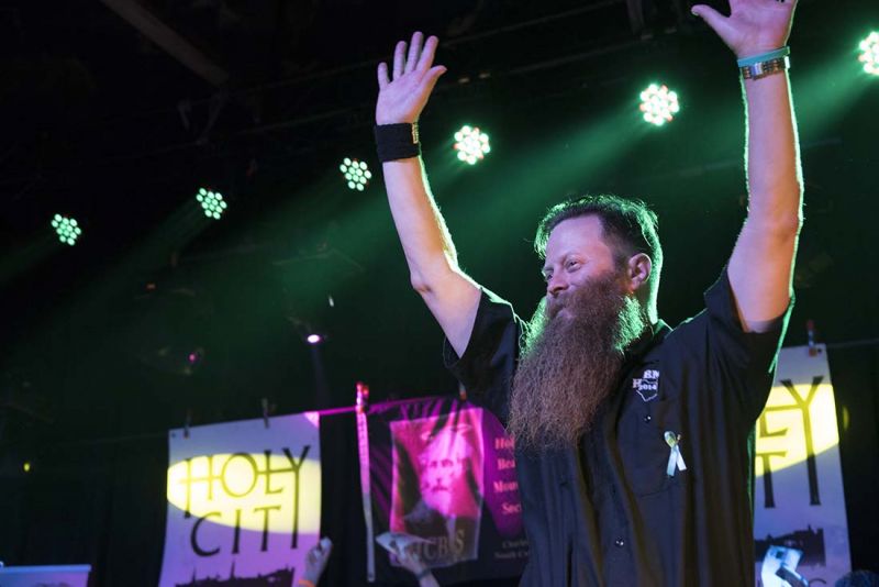 Paul Roof, Commander of the Holy City Beard and Moustache Society, raised the roof.