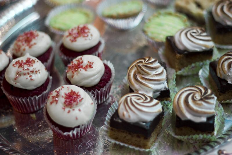 Miniature desserts provide by Charleston bakeries