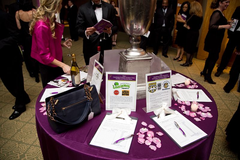 Guests were invited to bid in the silent auction during cocktail hour.