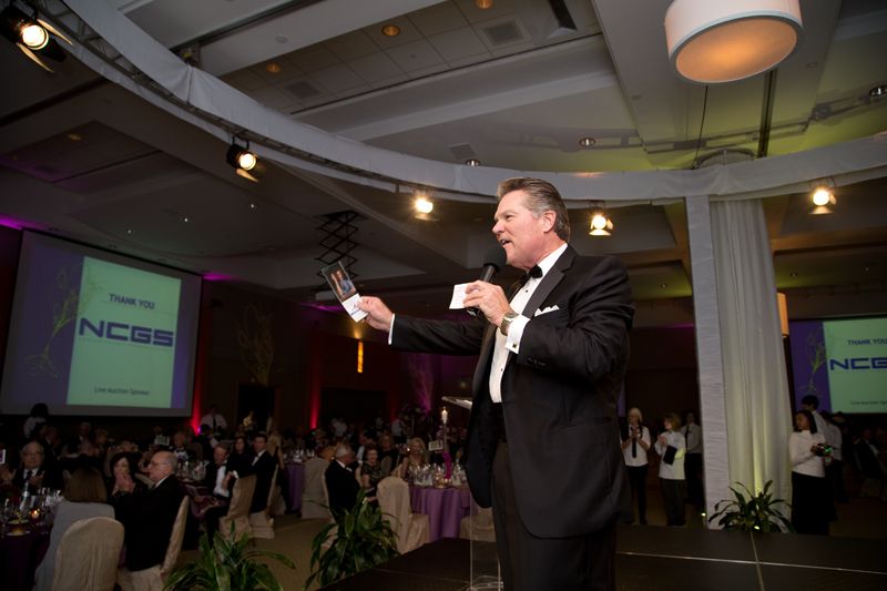 Tom Crawford, auctioneer for the live auction.