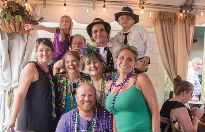 Event founder Rick Tringali (back right) with his family