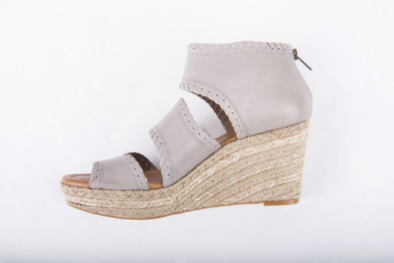 CC Corso Como “Joyce” wedge espadrille in grey brushed leather, $169 at Copper Penny