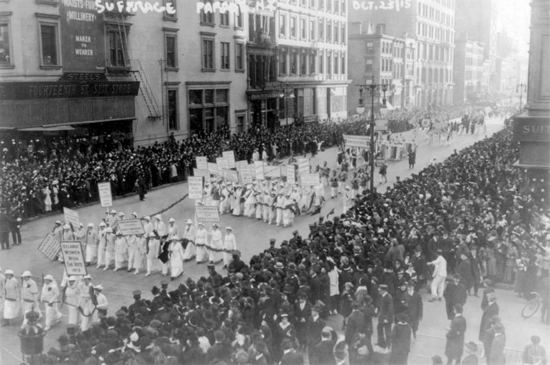 In October 1915, Anita Pollitzer marched in the famous suffrage parade down New York City’s Fifth Avenue.