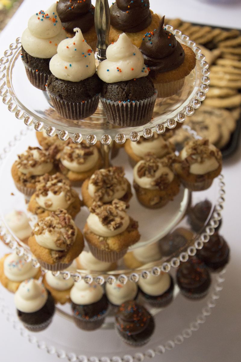 Dessert included an array of decadent cupcakes, catered by Cupcake Down South.