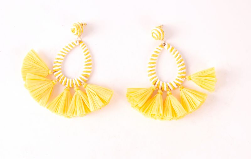 Maris Dehart yellow fan earrings, $48 at Maris Dehart