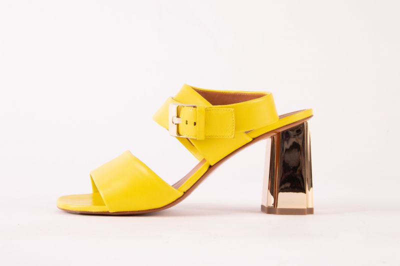 Clergerie Zora sandal in “lemon,” $595 at Hampden