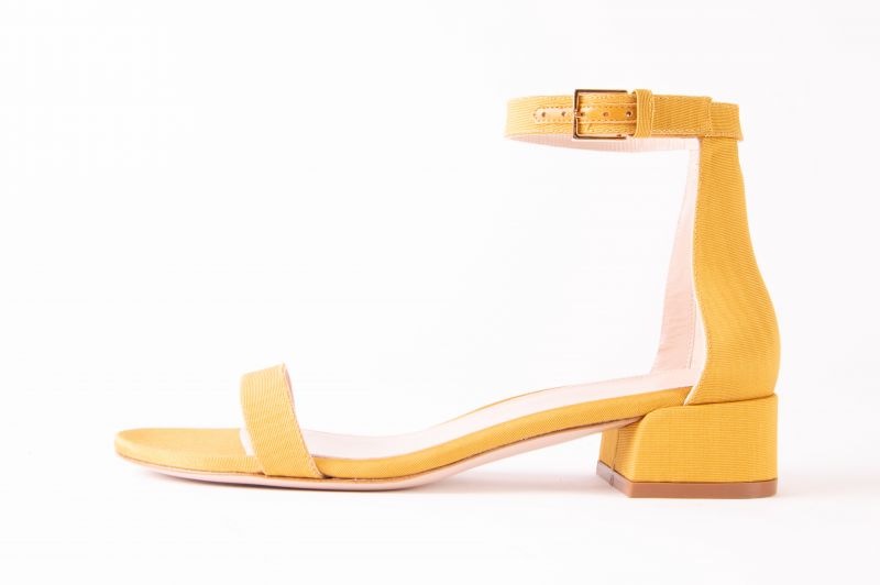 Stuart Weitzman “Less Nudist” sandal in “ochre moare,” $375 at Gwynn’s of Mount Pleasant