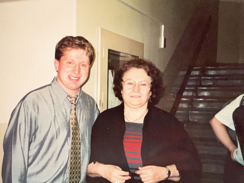 After his junior recital at Indiana University’s Jacobs School of Music with violin professor Nelli Shkolnikova.