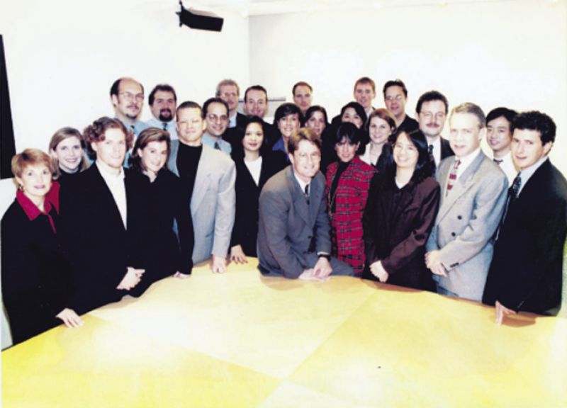 Pictured here with the original DoubleClick team in 1997, Millard was one of the Internet ad pioneer’s first hires and helped grow the staff to more than 600.