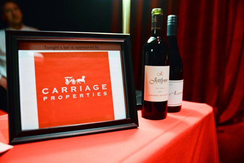 Carriage Properties sponsored the evening&#039;s cocktail hour.