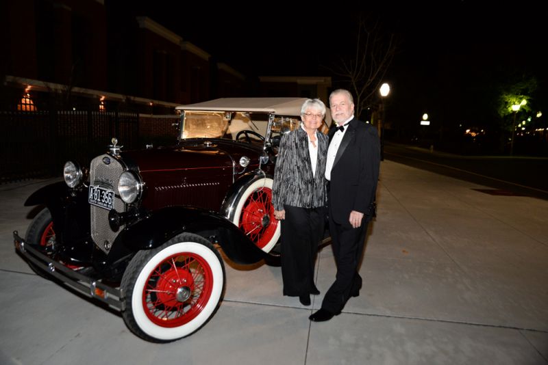 Debbie and Wayne Gibbons arrived in their 1930 Model A.