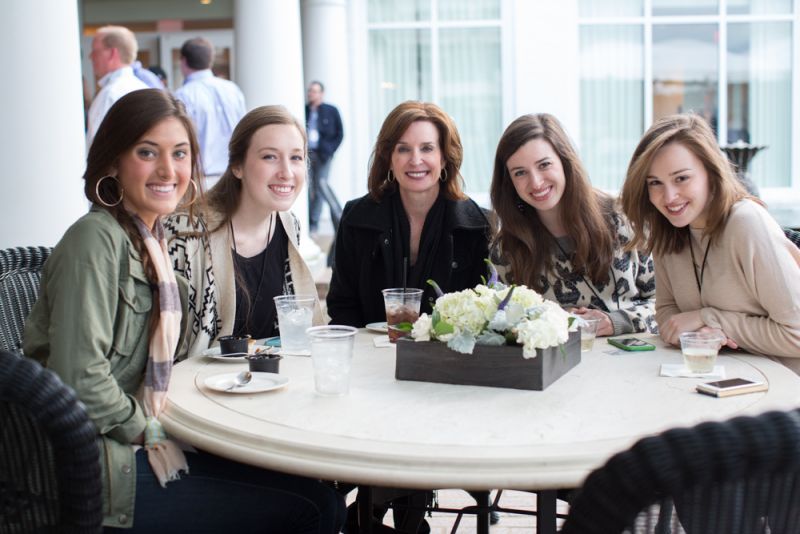 Grayson Mosteller, Caroline, Trina, and Meredith Clayton with Caroline Senf