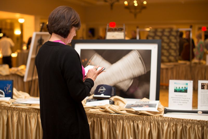 Guests used an iPad to swipe their credit cards in the silent auction.