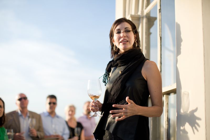Nicole Burke gave guests a history of Krug champagne.