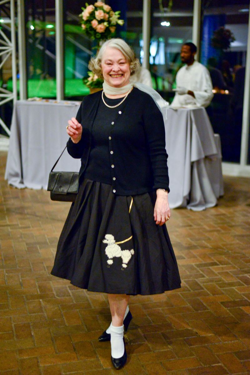 Jane Raouf was excited to break out her poodle skirt.