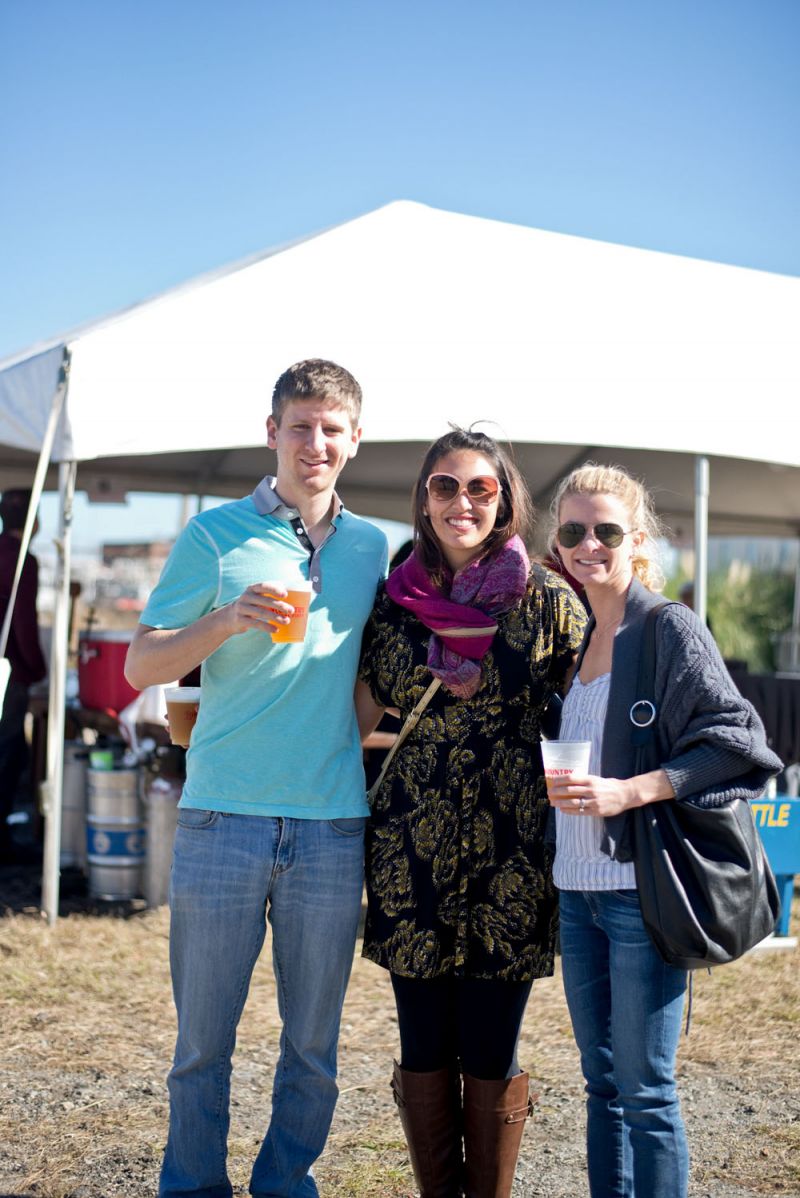 Craig Russman, Emily Herron, and Tiffany Snyder enjoyed offerings from the beer garden.
