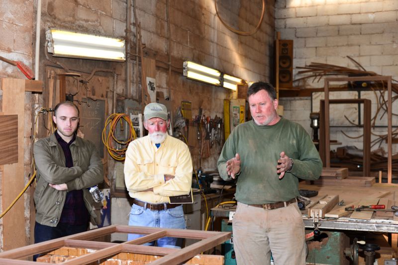 Bill Hussey led us through his North Charleston workshop, where he builds custom doors and windows.
