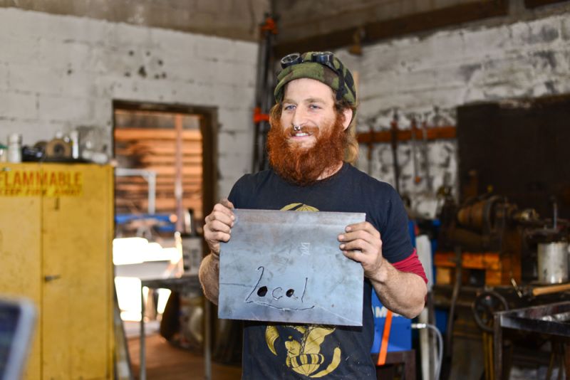 Heavy Aesthetics metalworker Cole Flodin used a plasma cutter to create this design.