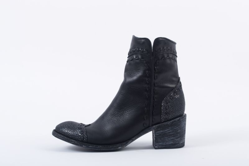 “Crither Toe” boot in “black stingray,” $580 at Out of Hand