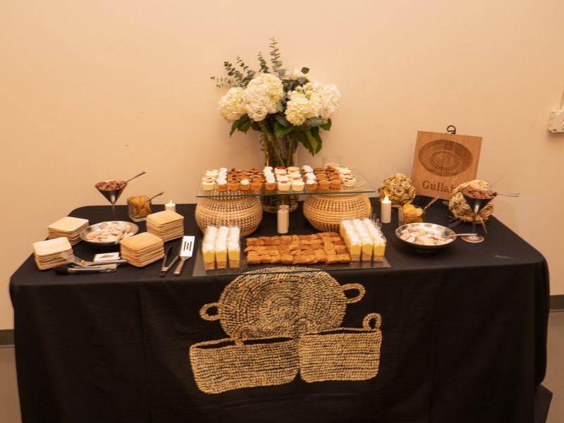Sweetgrass decorations and snacks were provided by Gullah Parties by Barbara.