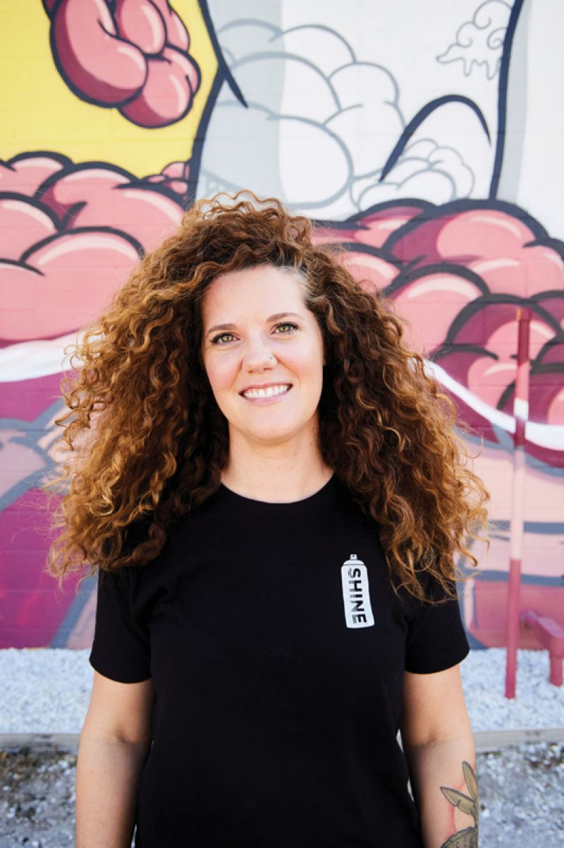 “I love that the works are the intersection of fine art and street art,” says Jenee Priebe, executive director of the annual Shine St. Petersburg Mural Festival.