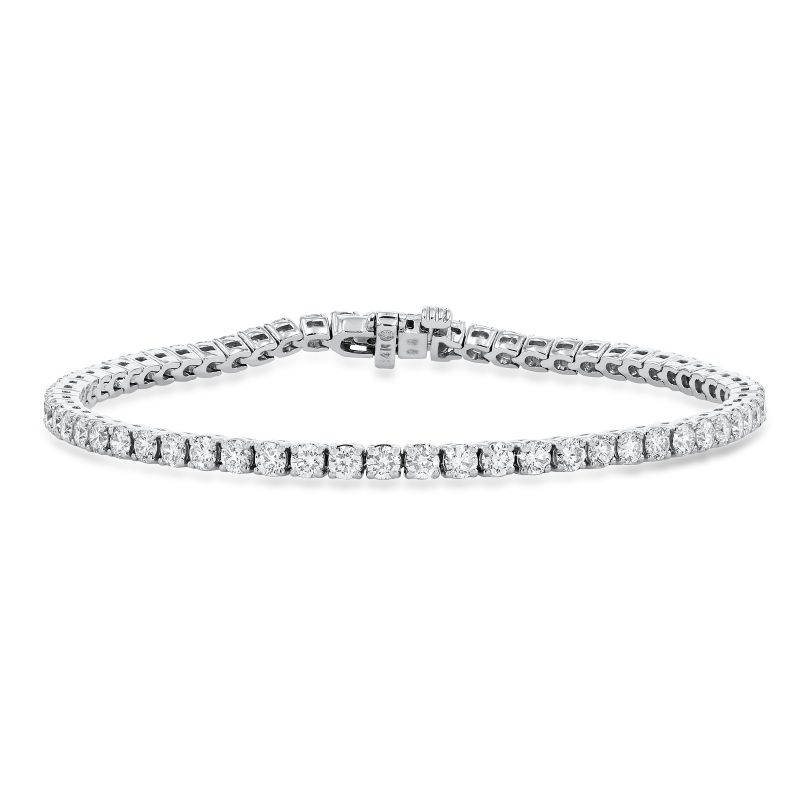 Diamonds Direct Designs 14K white-gold diamond tennis bracelet, price upon request at Diamonds Direct