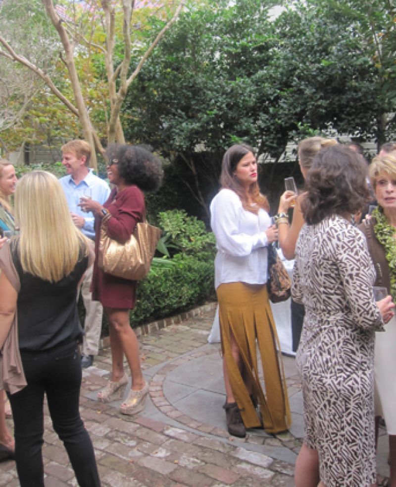 The style mavens gather for this intimate garden affair.