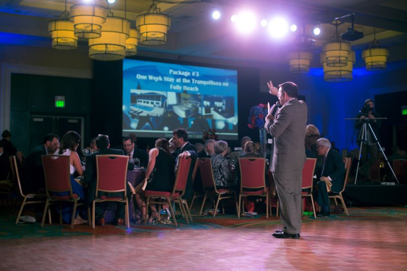 Auctioneer Doug Warner oversaw the live auction.