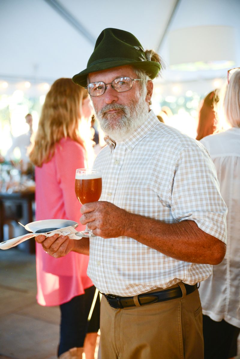 George Alvers enjoyed a craft beer that complemented his Alpine hat