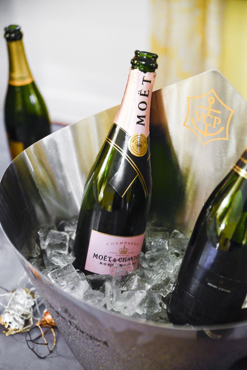 Bottles of Moet &amp; Chandon champagne flowed at the VIP reception