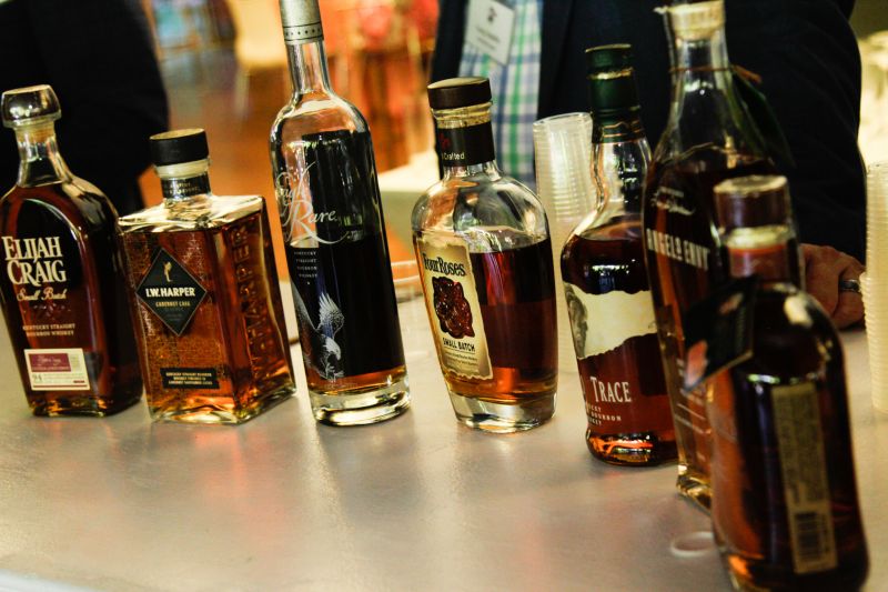 In the VIP area, attendees were treated to a bourbon tasting experience.