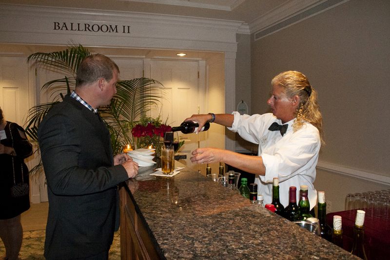 Guests enjoyed a cocktail hour before the awards ceremony