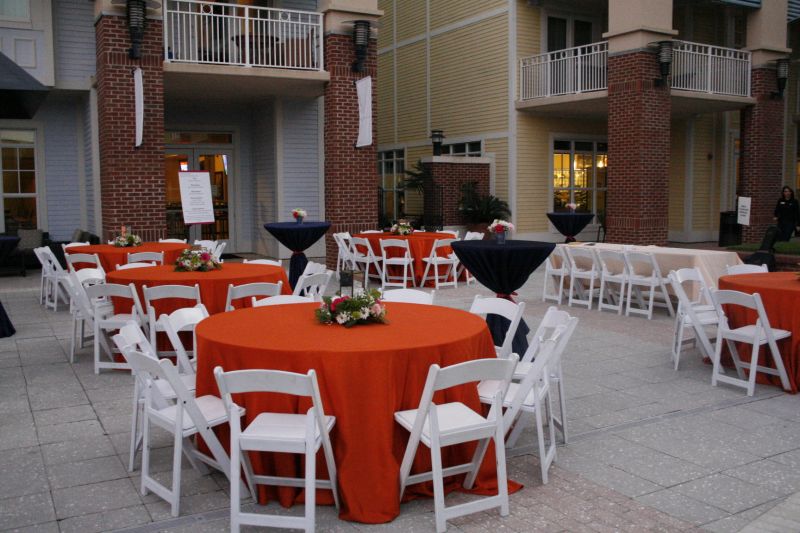 Lovely tables were set up around the courtyard for guests to enjoy the lowcountry spread