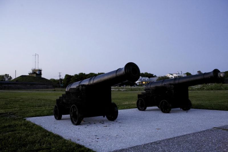 Take a stroll on Fort Moultrie’s hallowed, historic grounds and get a great view to the peninsula beyond.