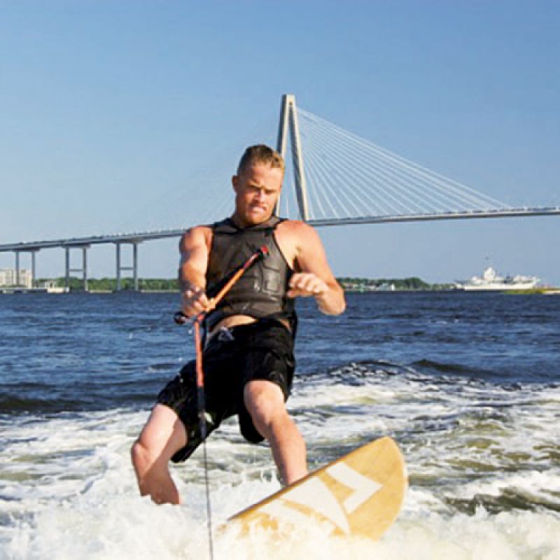 Wakeboarding in Charleston Harbor