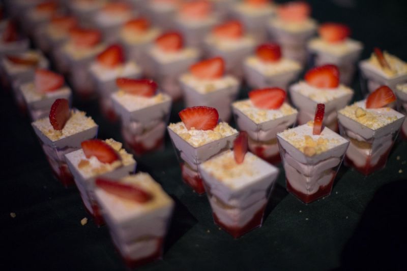 To cap off the evening, guests indulged in dozens of tiny desserts.