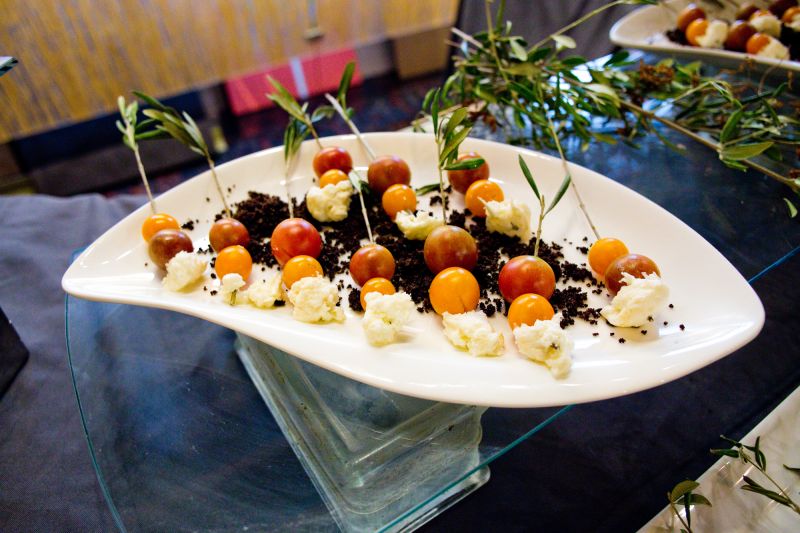 The Drawing Room at Robert Lange Studios offered guests three different food options, including this beautiful take on Caprese salad.