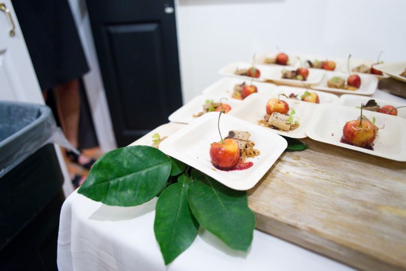 Zero Café + Bar presented succulent cherries paired with duck pâté.