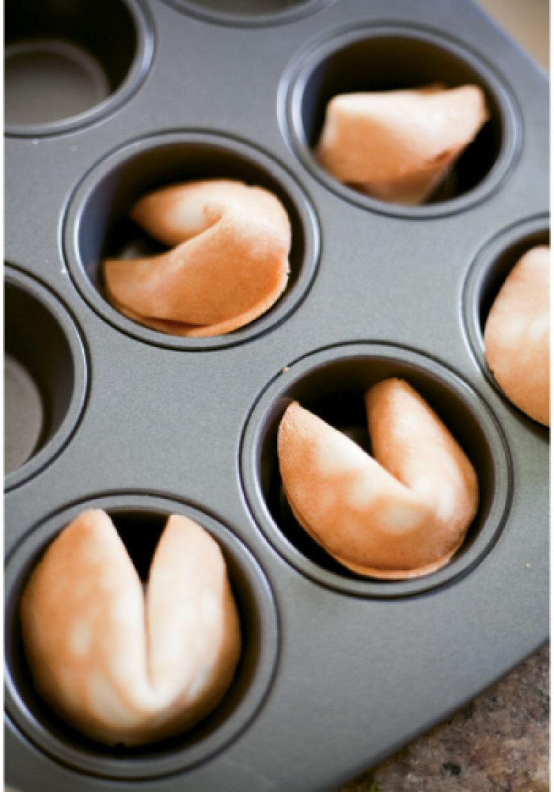 3. Place cookies in muffin tins to hold their shape while cooling.