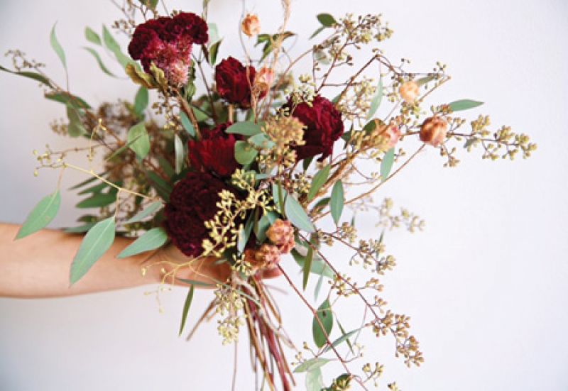 A dried flower bouquet by Flowershop