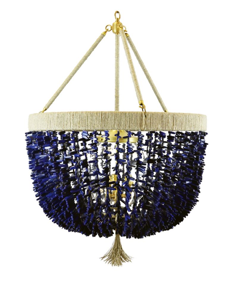 “Malibu 24 Blue Lapis” outdoor chandelier by Ro Sham Beaux