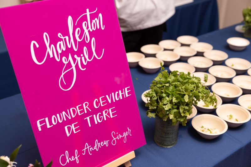Offerings included a delicate flounder ceviche from Charleston Grill’s chef Andrew Singer.